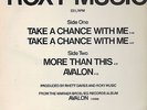 Roxy Music 12Inch Maxi aus USA Take a Chance with me