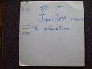 JOHN KAY  AUTOGRAPED  ALL IN GOOD TIME  TEST PRESSING VERY RARE