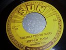 Vtg 50's Sun 45 Record Johnny Cash Folsom Prison Blues,So Doggone Lonesome