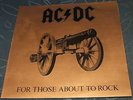 AC/DC RARE 1981 For Those About To Rock Original GOLD Cover 12'' Vinyl LP Record