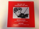 GIOCONDA DE VITO - MENDELSSOH & MOZART - LP WORLD PREMIERE ISSUE