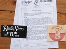 RADIO STARS UK 1978 original CHISWICK RECORDS press rel +sticker rare PUNK mem