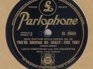 LOUIS ARMSTRONG - Driving Me Crazy / HARLEM FOOTWARMERS - Mood Indigo 78 (A+++)