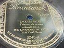 KING OLIVER Savannah Syncopators  Jackass Blues & Deep Henderson 78rpm Brunswick
