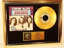 Bee Gees, Stayin' Alive, mit Cover Gold Record goldene Schallplatte Award platin