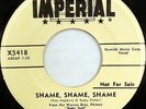 SMILEY LEWIS 45 Shame, Shame, Shame IMPERIAL New Orleans R&B Promo WL #BB1761