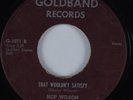 Blues 45 HOP WILSON That Wouldn't Satisfy GOLDBAND HEAR