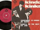 THE KINKS EVERYBODY IS GONNA BE HAPPY DANISH 45+PS 1965 MOD FREAKBEAT BEAT KINDA