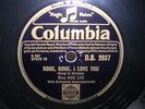 CHINESE LOVE SONG/MELODY  MISS HUE LEE Rose I Love You UK COLUMBIA 78 CANTONESE