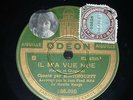 FRANCE 78 rpm RECORD Odeon MISTINGUETT Ça, c´est Paris / Il m´a vue nue