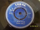 BUDDY HOLLY What To Do 1961  VERY RARE   DEMONSTRATION SAMPLE COPY   EX