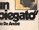 1973 RARE FABRIZIO DE ANDRE/ PIOVANI ITALIAN PRESS LP : STORIA DI UN IMPIEGATO