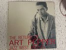 Art Pepper the Return of Art Pepper Jazz West JWLP-10 LP Mono Deep Groove