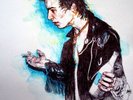 Sid Vicious portrait, signed by artist, punk, Sex Pistols, Ramones, Damned