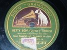 JAZZ 78 rpm RECORD Gramofono MAE QUESTEL / ORQUESTA LOS BOLIVIOS Betty Boop