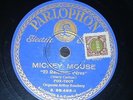 JAZZ 78 rpm RECORD Parlophon ORQUESTA ARTHUR ROSEBERY Mickey Mouse / Marcha...