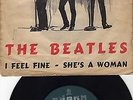 THE BEATLES SPAIN 7 SINGLE I FELL FINE/SHE'S A WOMAN DSOL 66046 1964