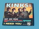KINKS RAY DAVIES RARE FRENCH EP SET ME FREE VOL. 5 VONGUE PNV 241 LANGUETTE