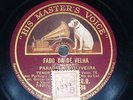 FADO 78 rpm RECORD hmv PARADELA D´OLIVEIRA Portugal GUITAR Viola RARE Fonseca
