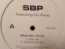 SBP featuring DJ Pauly - What Am I To Do Rare Freestyle 12'' Record