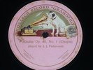 PIANO 78 rpm RECORD Gramophone IGNACE JAN PADEREWSKI Polonaise Op. 40 CHOPIN