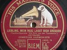 Comedian Harmonists. Ein Freund, ein guter Freund; Liebling. HMV EG 2032. NM-