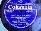 BACH SONATA 4 IN C MINOR VIOLIN PIANO DUBOIS MAAS COLUMBIA J 8102 CLBX 105 2x78