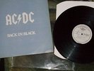 AC/DC - BACK IN BLACK - UNIQUE LP-RARE COVER - WHITE LABEL