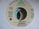 MODERN SOUL MANDRILL TOO LATE ARISTA DEMO M-