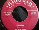 Aladdins Mega-Rare Doo Wop Original Pressing Remember / Cry, Cry Baby on Aladdin