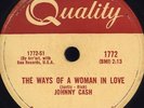 78 RPM RARE JOHNNY CASH ON QUALITY 1772 MUST SEE / EE-