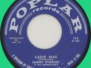 SAMMY FITZHUGH & MOROCCAN'S Sadie Mae / Linda Baby 45rpm Poplar 1958