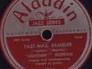 78 RPM RARE HOT BLUES GUITAR VOCAL BY LIGHTNIN' HOPKINS ALADDIN 204 MUST C/ EE-