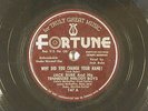 Jack Bube c+w 78 rpm WHY DID YOU CHANGE YOUR NAME / BRIDAL..   Fortune 147 VG+