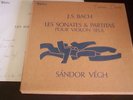 SANDOR VEGH / BACH : Sonates & Partitas / BOX 3 LPs VALOIS CMB 14 / SIGNED /