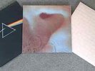 Three Pink Floyd vinyl LP's, Meddle, The Wall and Dark Side of the Moon
