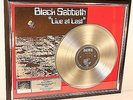 Black Sabbath, Live At Last, mit Cover, Platin Record, Schallplatte, Award, gold