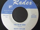 Rare Illinois Garage 45 MARTY TAYLOR You On My Mind / Only Yesterday on Radex