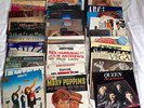 Box of 58 used LP records (see listing for complete list of titles)