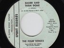 Northern Soul 45 THE FOUR SONICS 