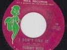 TOMMY BUSH I Don't Like It 45 on Rika northern soul HEAR