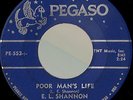 E.L. SHANNON Poor Man's Life DEEP/NORTHERN SOUL POPCORN 45 *hear*
