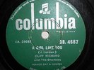 India Cliff Richard and The Shadows A Girl Like You 78 Rpm DB 4667 s25