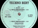 12'':Techno Bert,Neue Dimensionen (Doremix Records)
