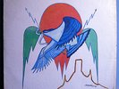 EAGLES ON THE BORDER ORIG '74 ASYLUM LP IN SHRINK w/POSTER LEE HULKO MASTER NM