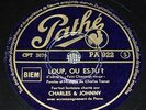 CHARLES ET JOHNNY - Les petits punis - 78 tours Pathé