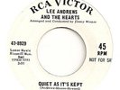 LEE ANDREWS AND THE HEARTS 45 QUIET AS IT'S KEPT VG+ NORTHERN SOUL DJ PROMO