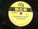 MGM 12185- HANK WILLIAMS -CALIFORNIA ZEPHYR / THY  BURDENS ARE GREATER THAN MINE