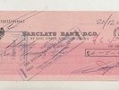 '68 BARCLAYS BANK CHEQUE FROM CECIL
