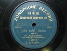MUSIC HALL STAR MARK SHERIDAN 'JOHN BULL'S BISCUITS' 1910 1/SIDED ZONOPHONE 78